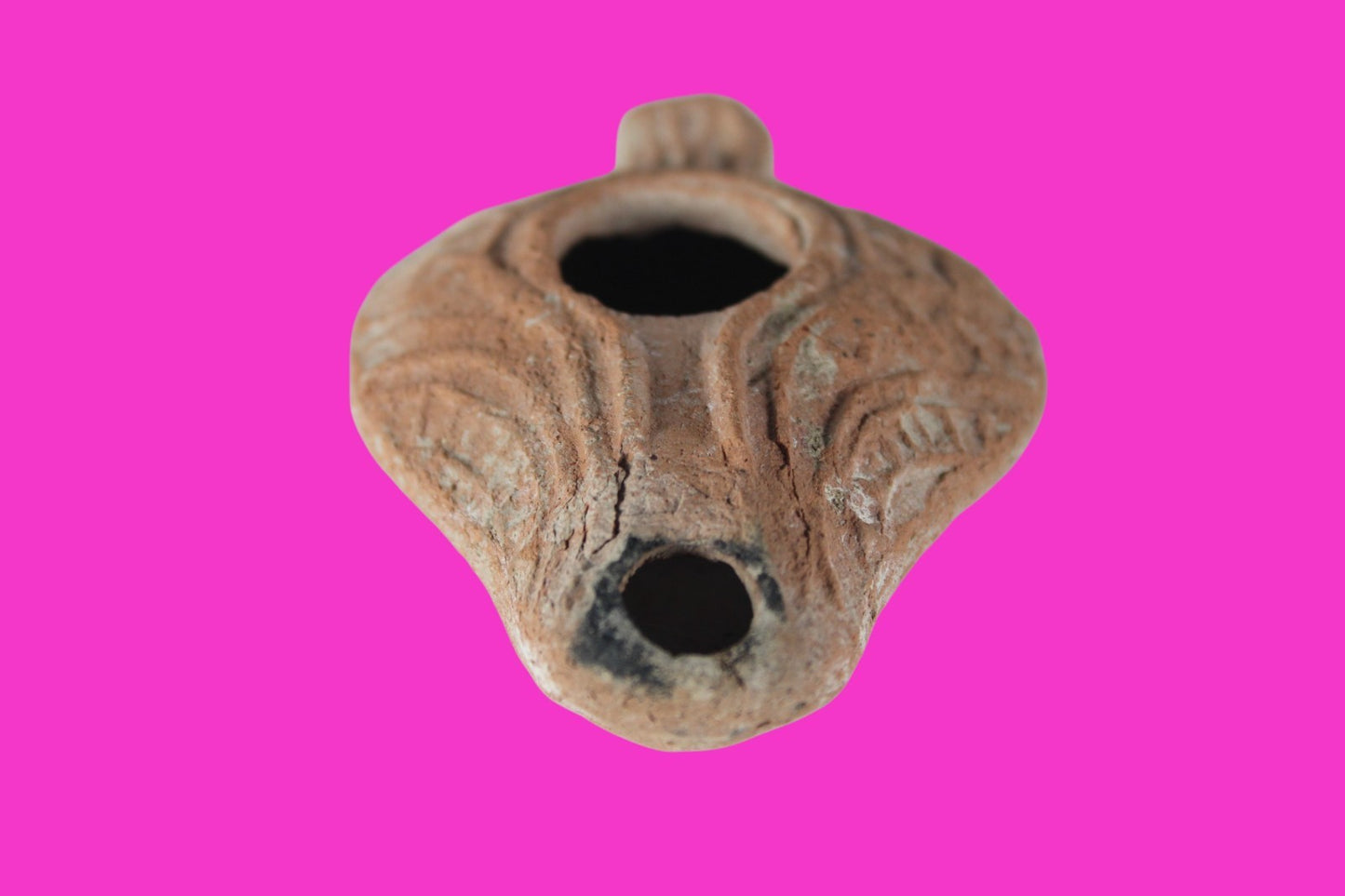 Holy Land Oil Lamp Ancient Artifact Time of the Christians 313-636 AD COA 195