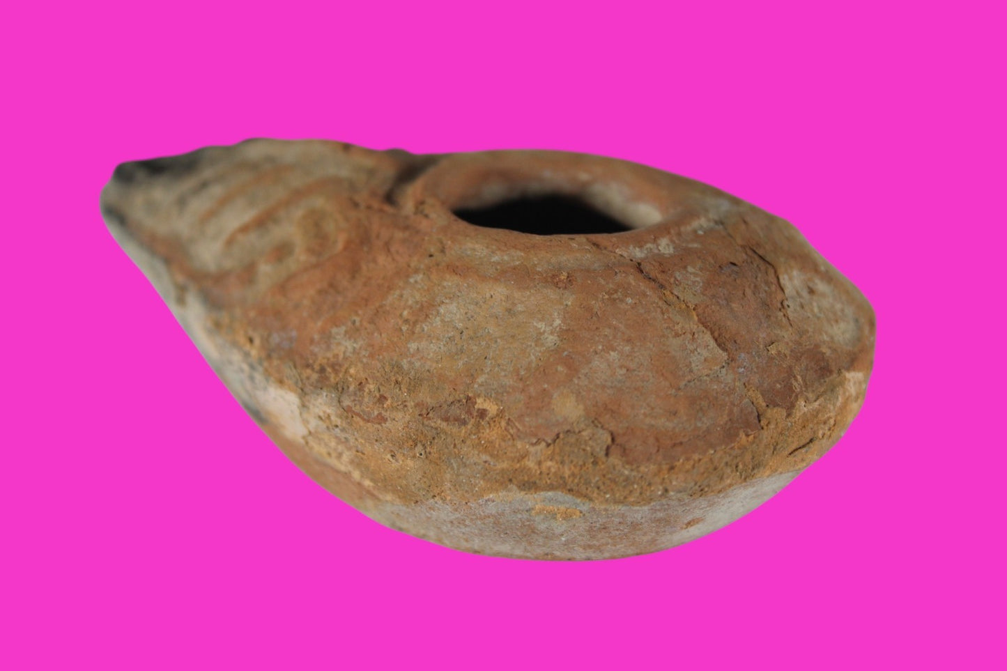 Holy Land Oil Lamp Ancient Artifact Time of the Christians 313-636 AD COA 180