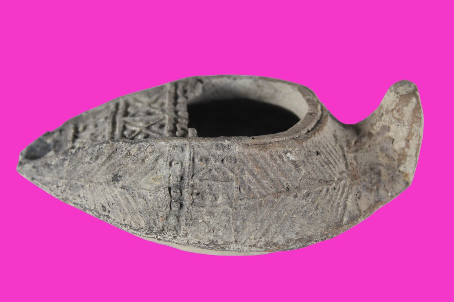 Holy Land Oil Lamp Ancient Artifact Time of the Christians 313-636 AD COA 225