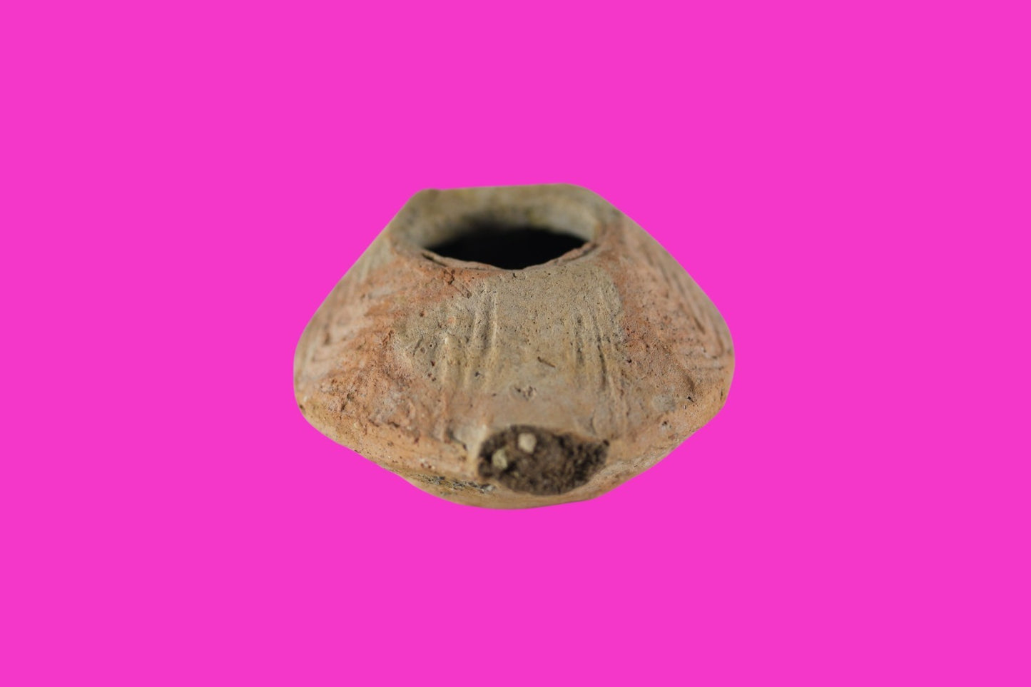 Holy Land Oil Lamp Ancient Artifact Time of the Christians 313-636 AD COA 47