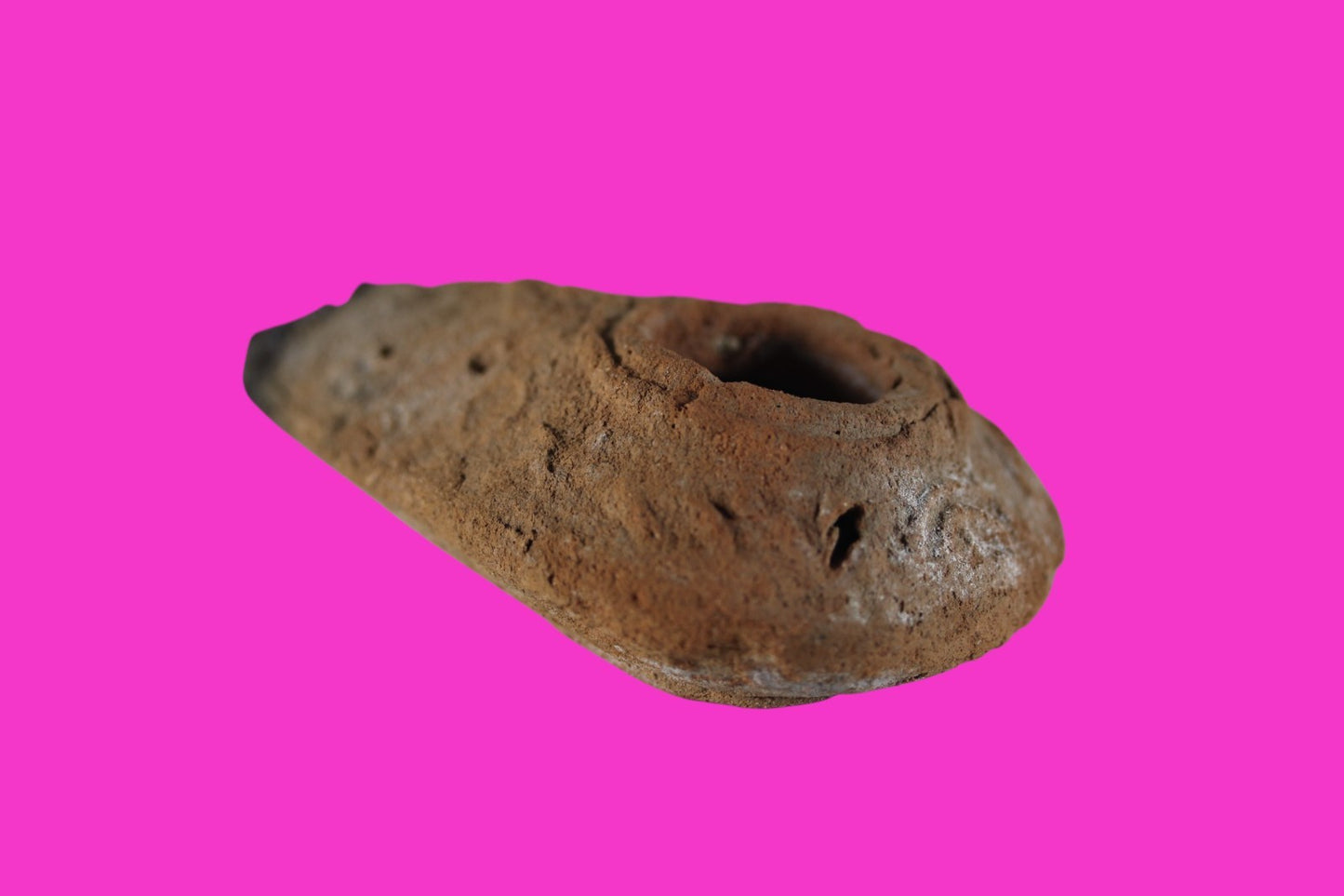 Time of the Christians Oil Lamp Ancient Holy Land Artifact 313-636 AD COA 03