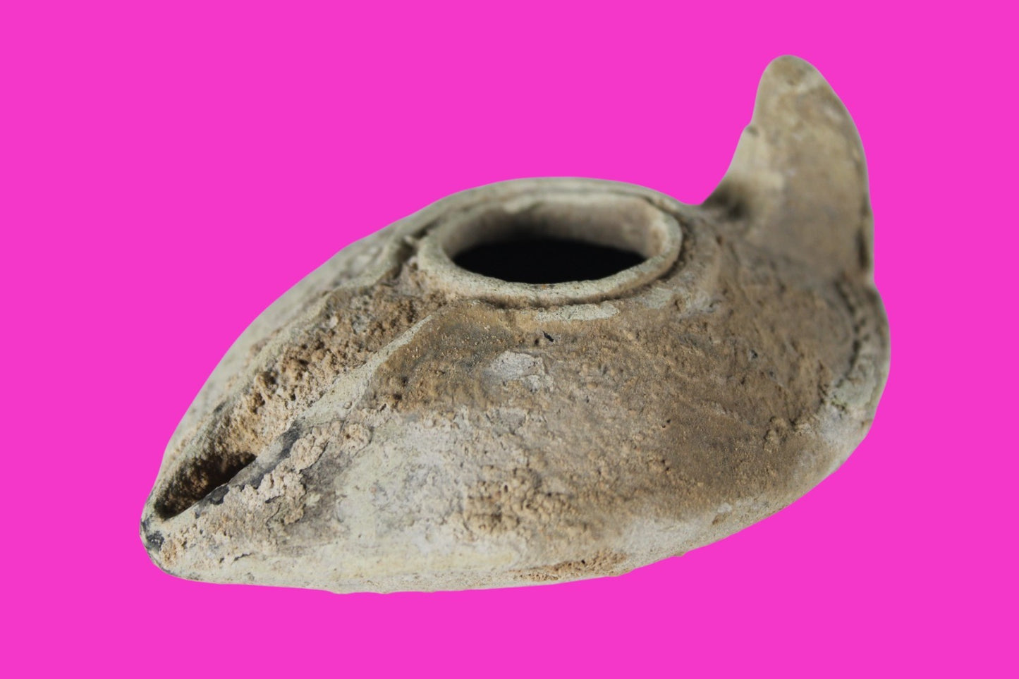 Holy Land Oil Lamp Ancient Artifact Time of the Christians 313-636 AD COA 197