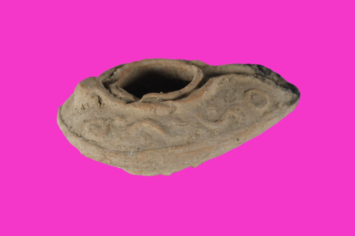 Holy Land Oil Lamp Ancient Artifact Time of the Christians 313-636 AD COA 211