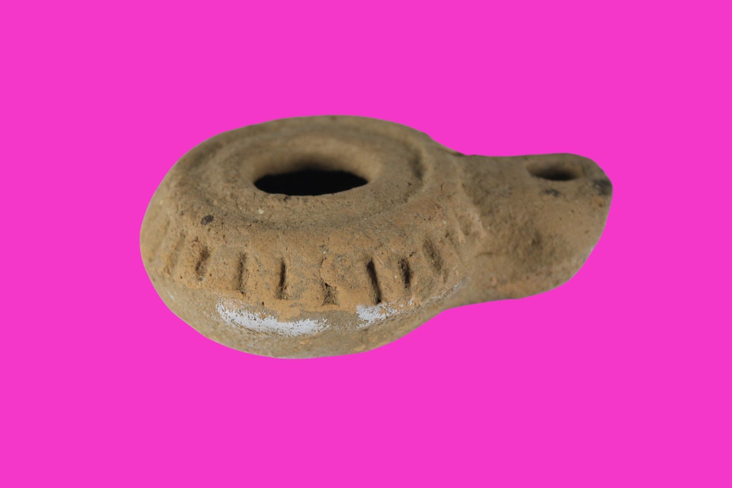 Holy Land Oil Lamp Ancient Artifact Time of Jesus & Apostles 63BC-323AD COA 158