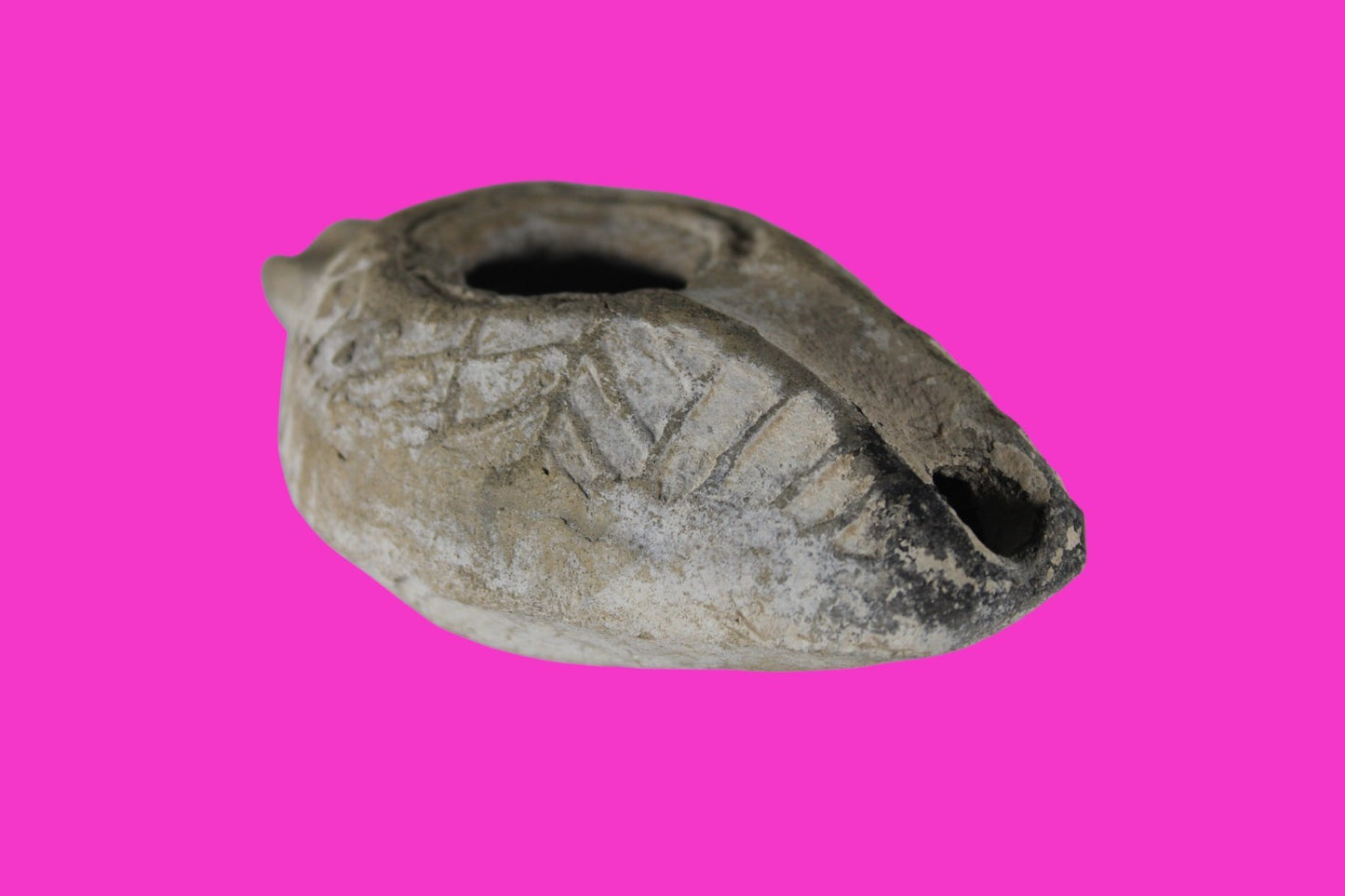 Holy Land Oil Lamp Ancient Artifact Time of the Christians 313-636 AD COA 206