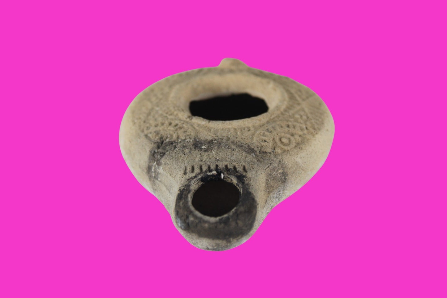 Holy Land Oil Lamp Ancient Artifact Time of Jesus & Apostles 63BC-323AD COA 163