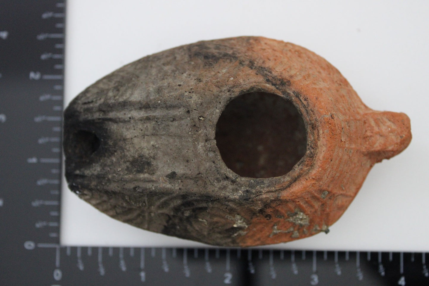 Holy Land Oil Lamp Ancient Artifact Time of the Christians 313-636 AD COA 48