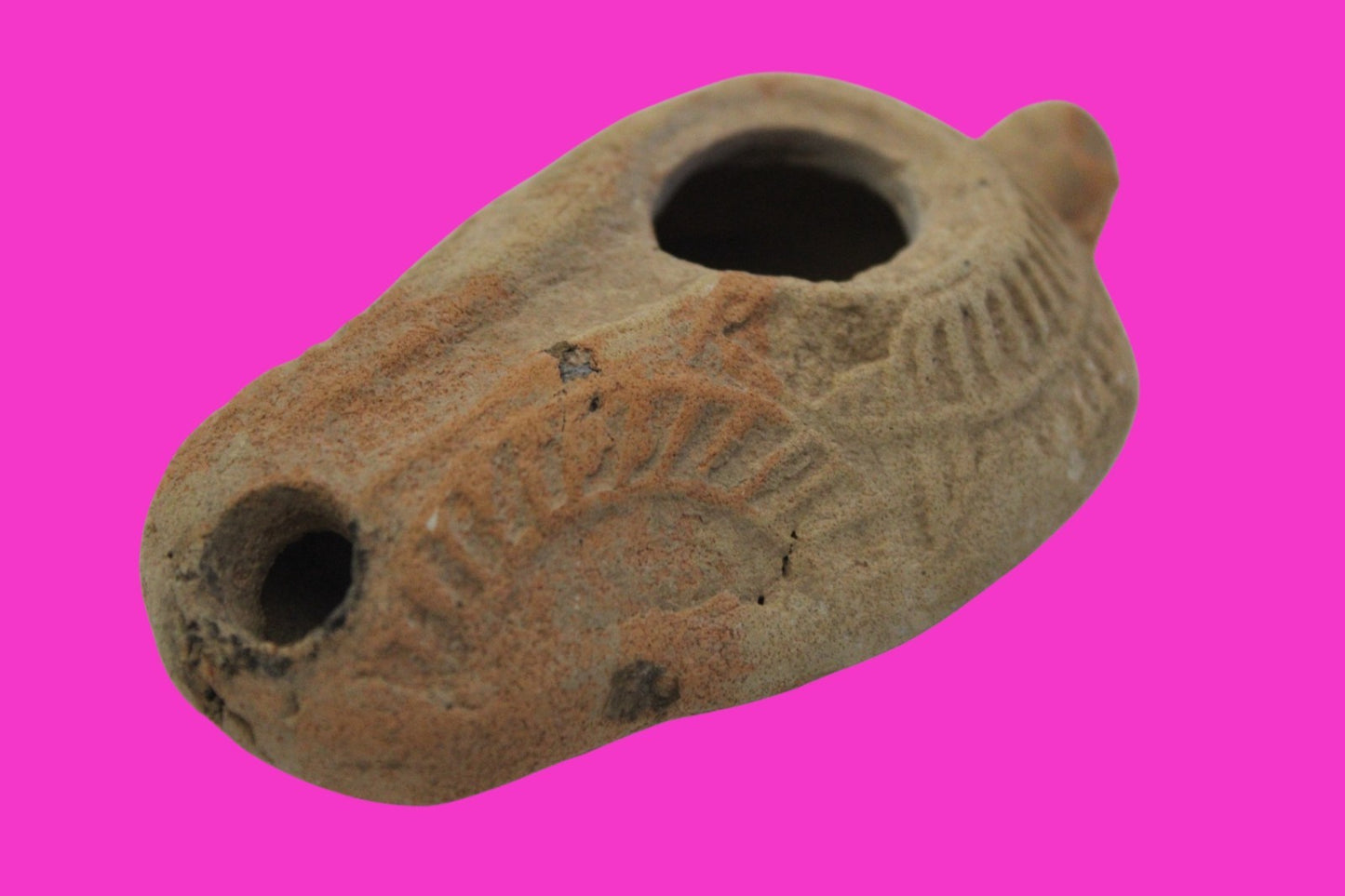 Ancient Holy Land Oil Lamp Artifact From Jesus Christ Home Land 100-500AD COA 66