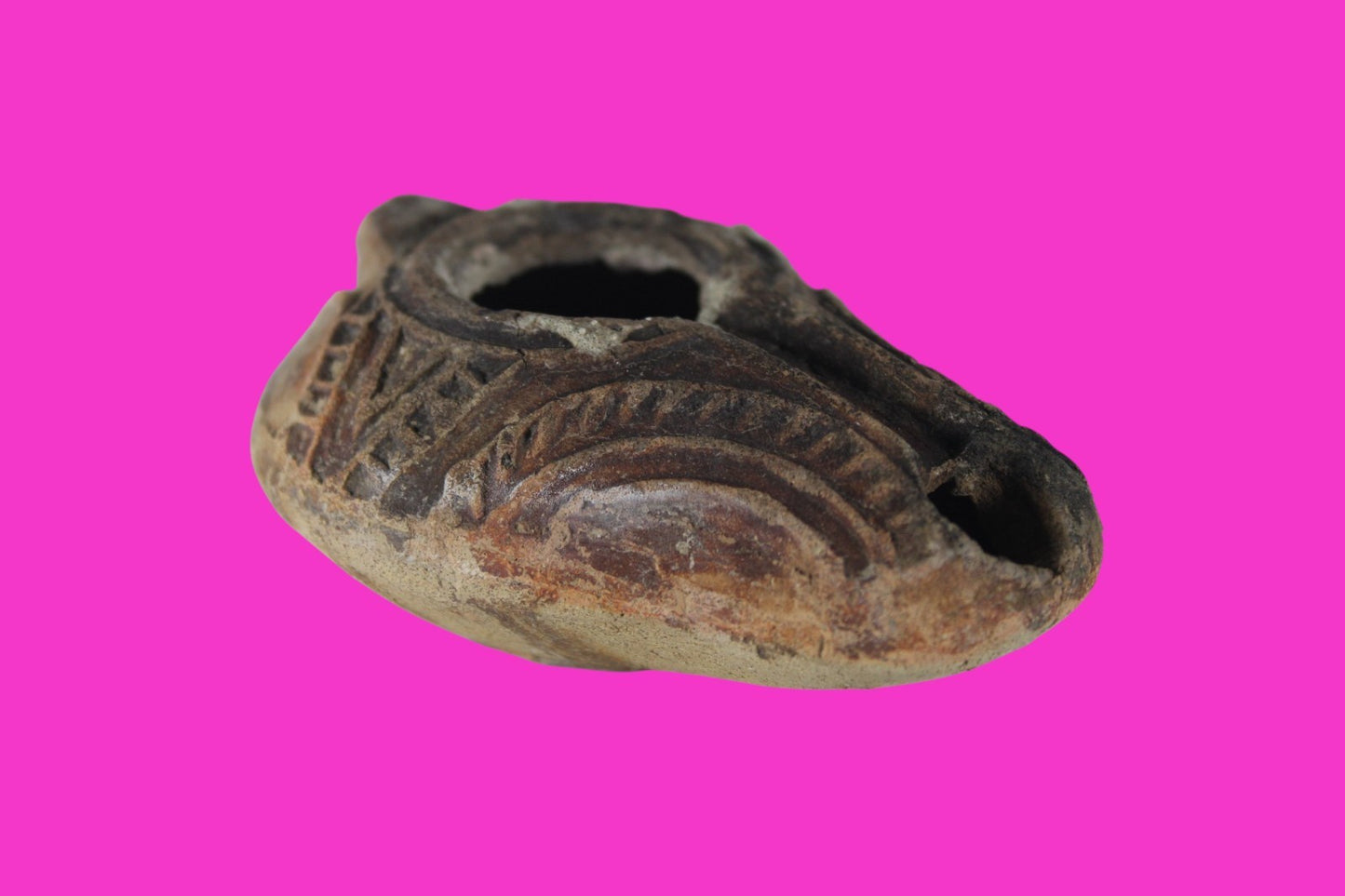 Holy Land Oil Lamp Ancient Artifact Time of the Christians 313-636 AD COA 171