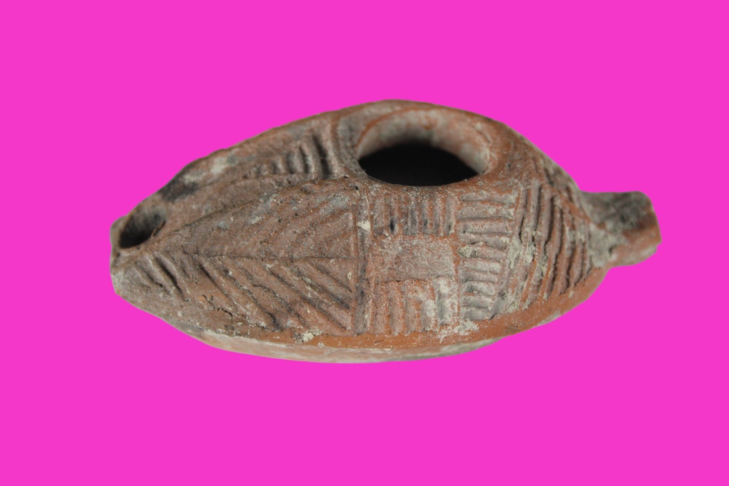 Holy Land Oil Lamp Ancient Artifact Time of the Christians 313-636 AD COA 194