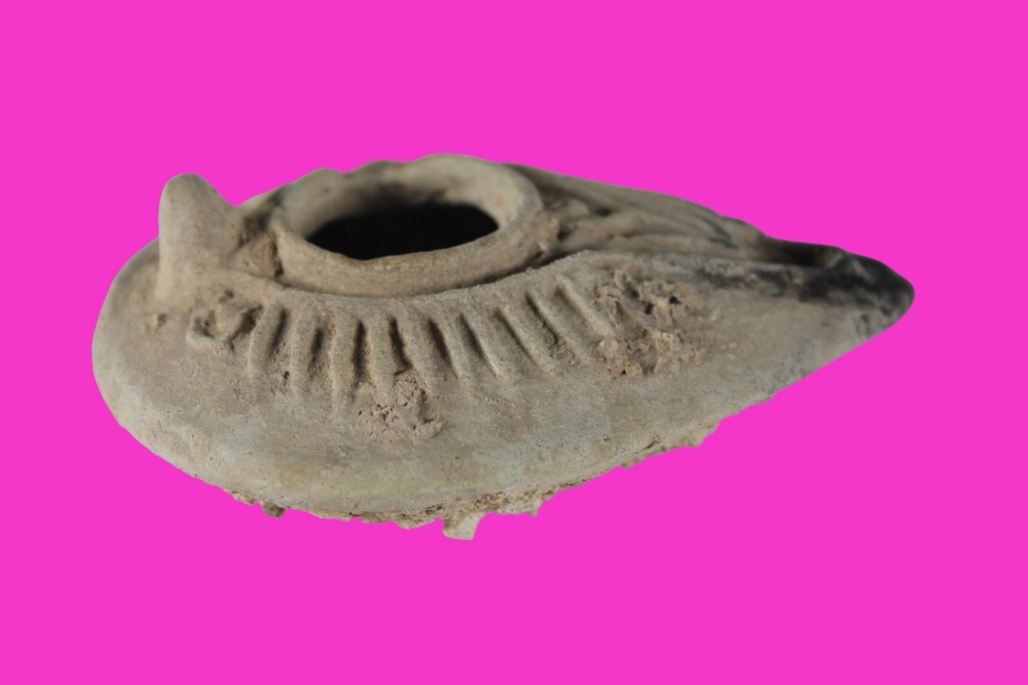 Holy Land Oil Lamp Ancient Artifact Time of the Christians 313-636 AD COA 187
