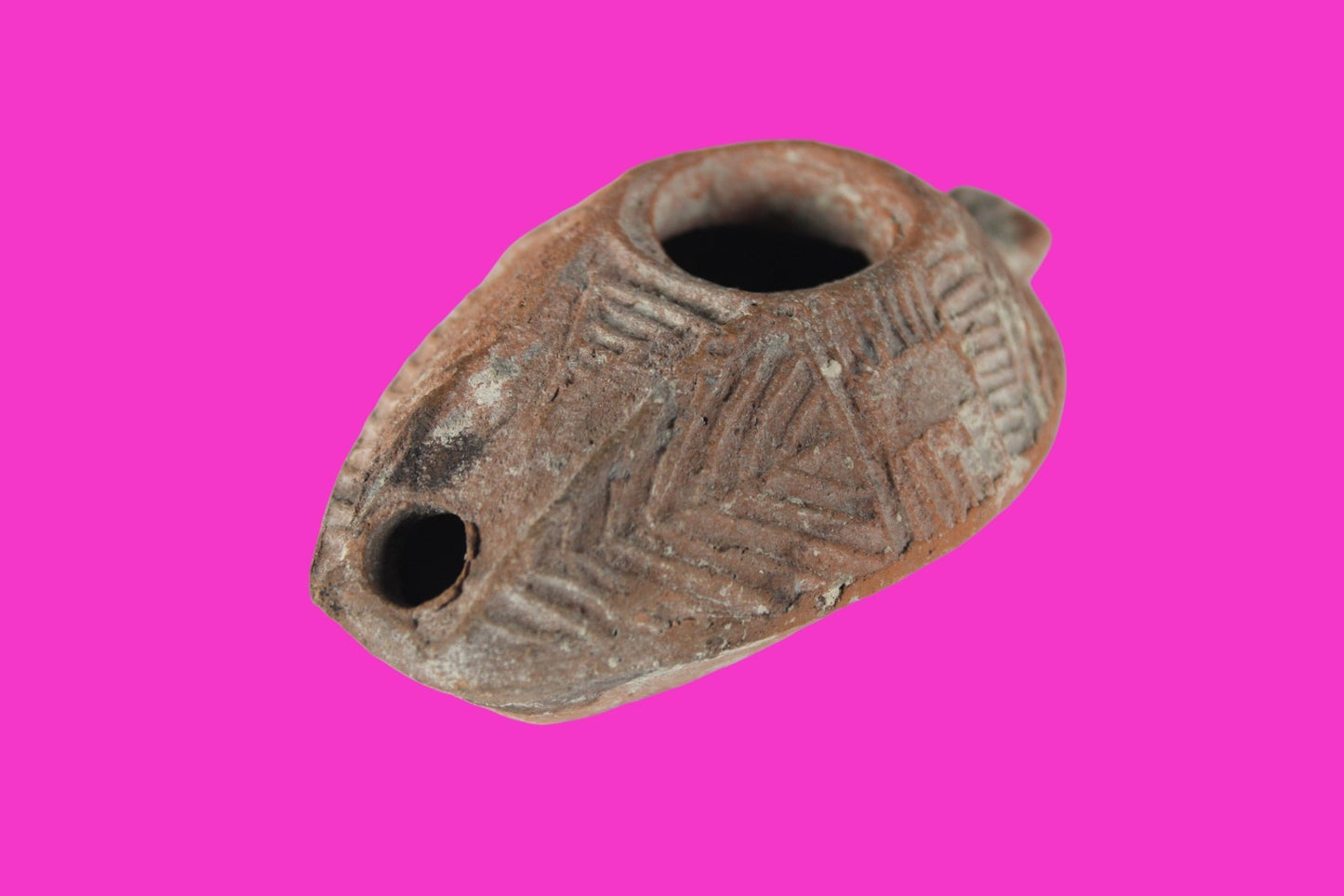 Holy Land Oil Lamp Ancient Artifact Time of the Christians 313-636 AD COA 194