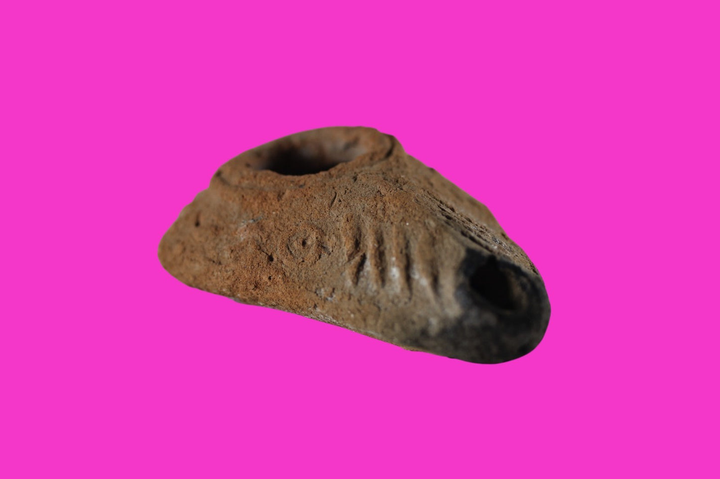 Time of the Christians Oil Lamp Ancient Holy Land Artifact 313-636 AD COA 03