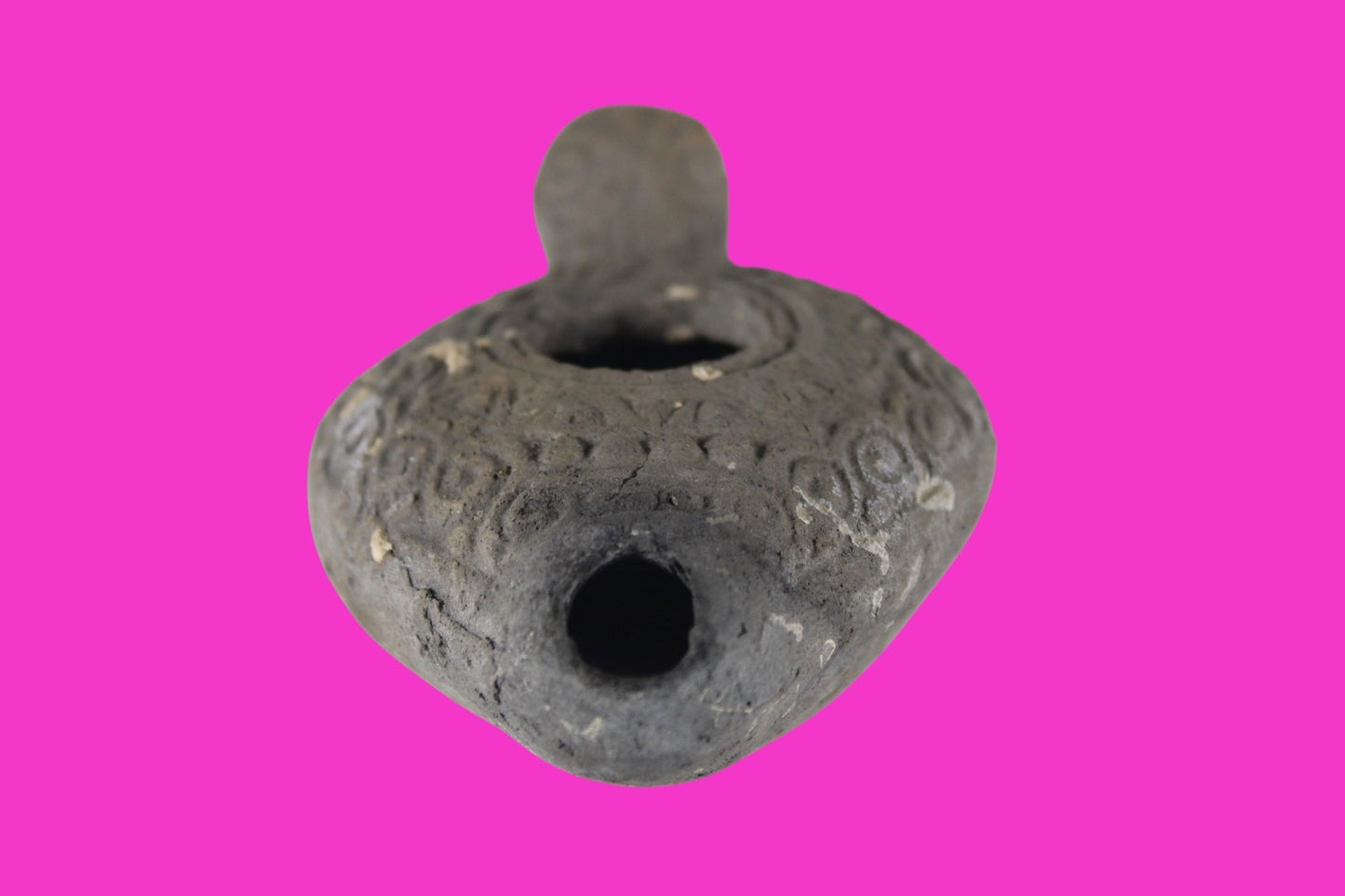 Holy Land Oil Lamp Ancient Artifact Time of the Christians 313-636 AD COA 176