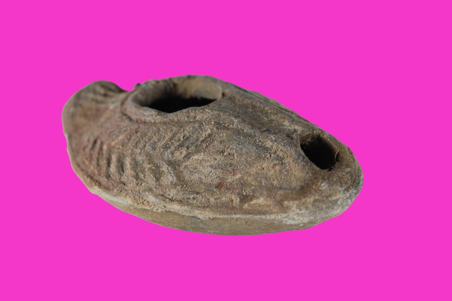 Holy Land Oil Lamp Ancient Artifact Time of the Christians 313-636 AD COA 178