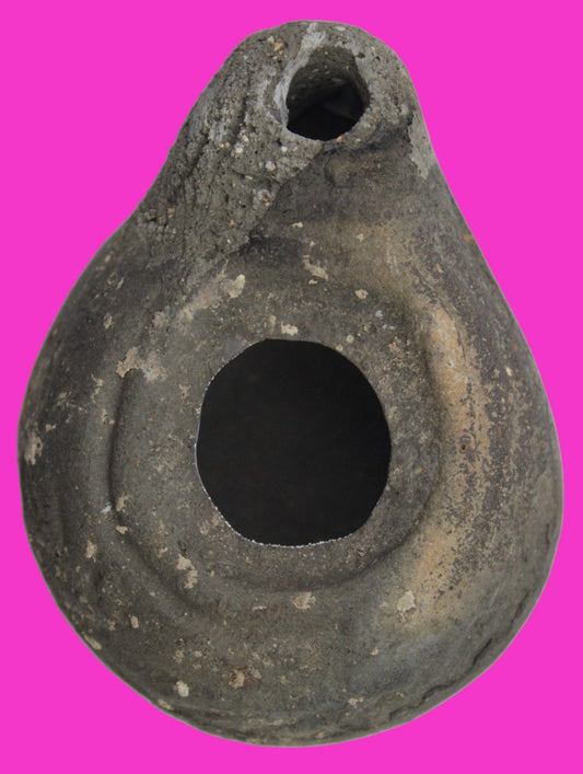 Holy Land Oil Lamp Ancient Artifact Time of Jesus & Apostles 63BC-323AD COA 149