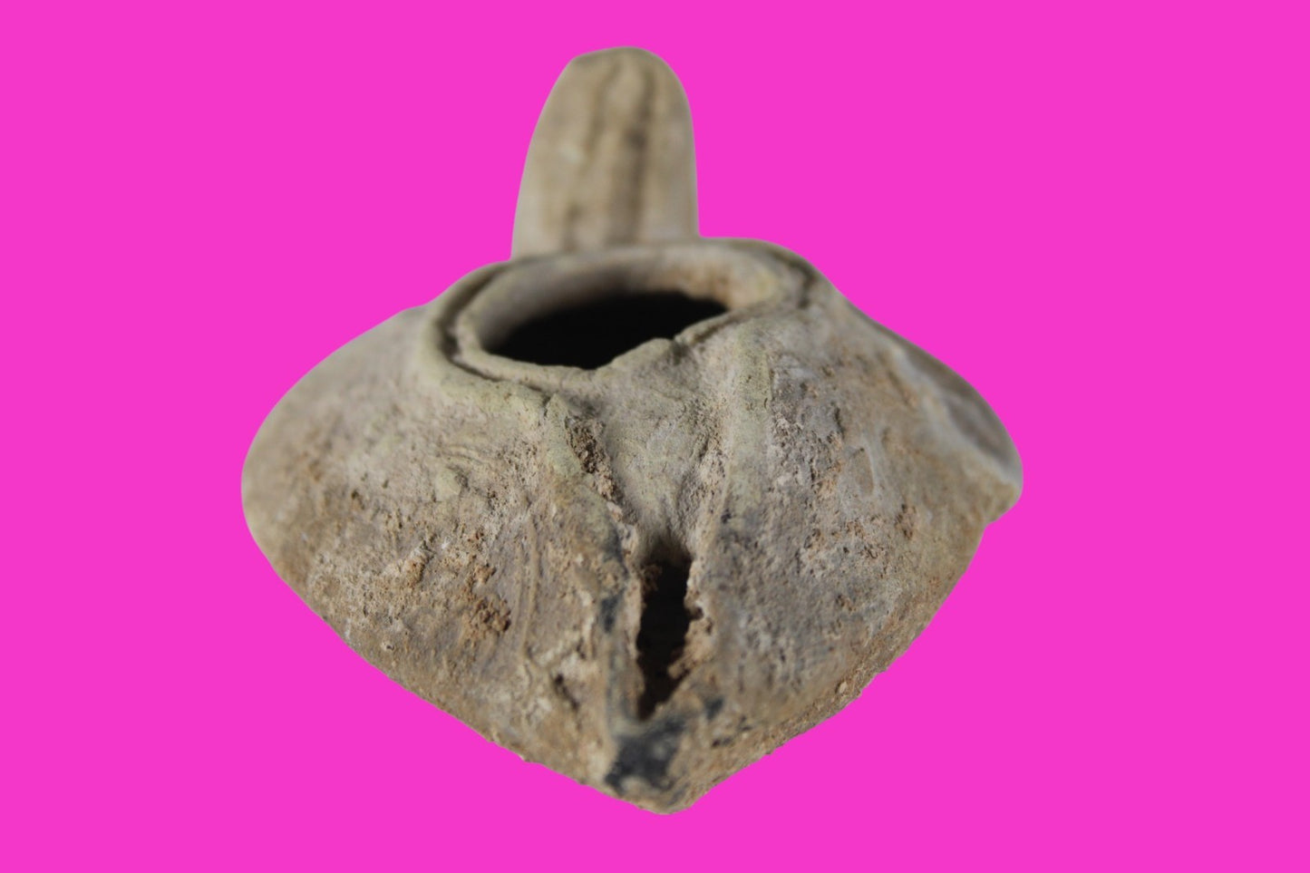 Holy Land Oil Lamp Ancient Artifact Time of the Christians 313-636 AD COA 184
