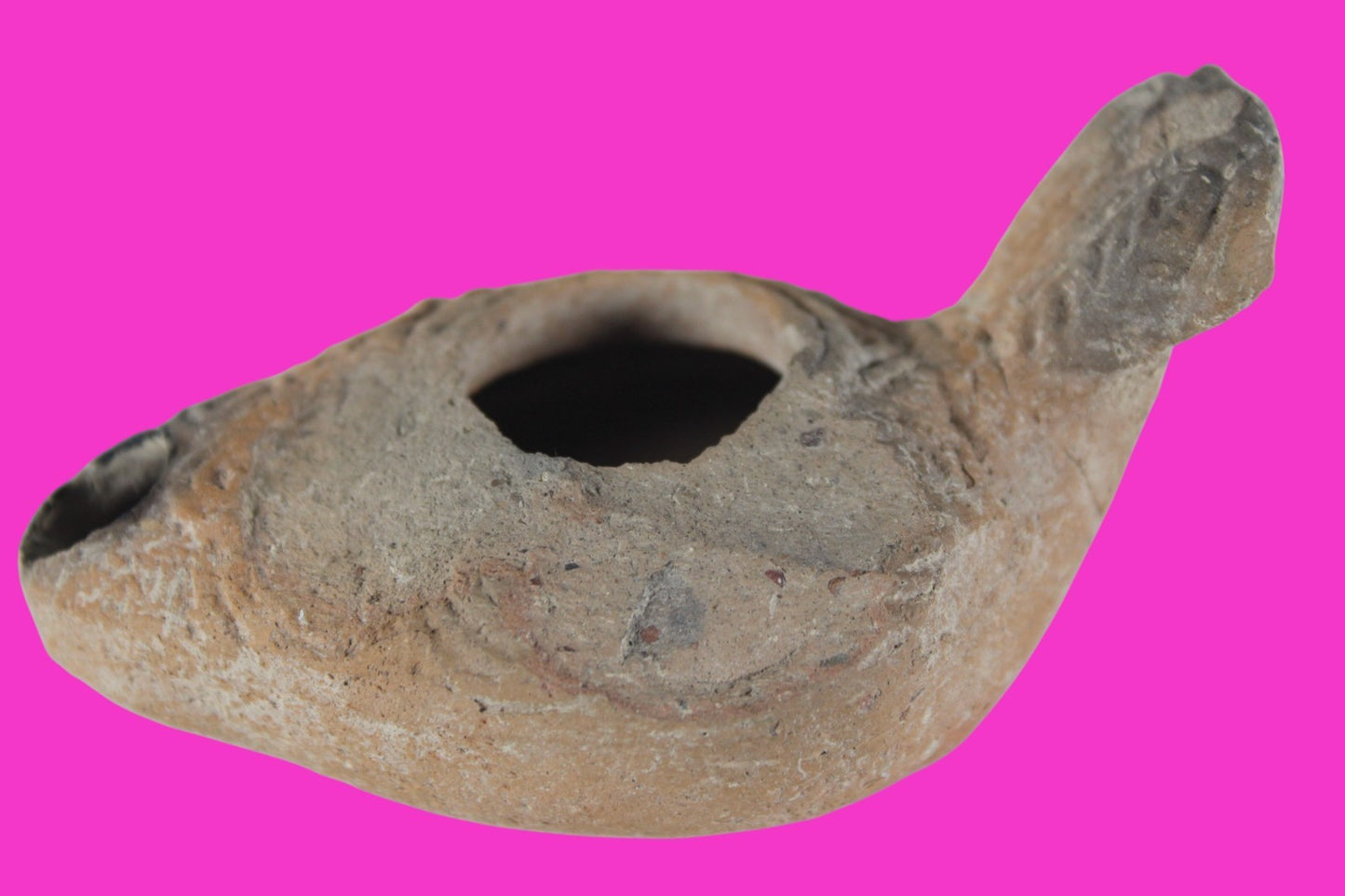 Holy Land Oil Lamp Ancient Artifact Time of the Christians 313-636 AD COA 174