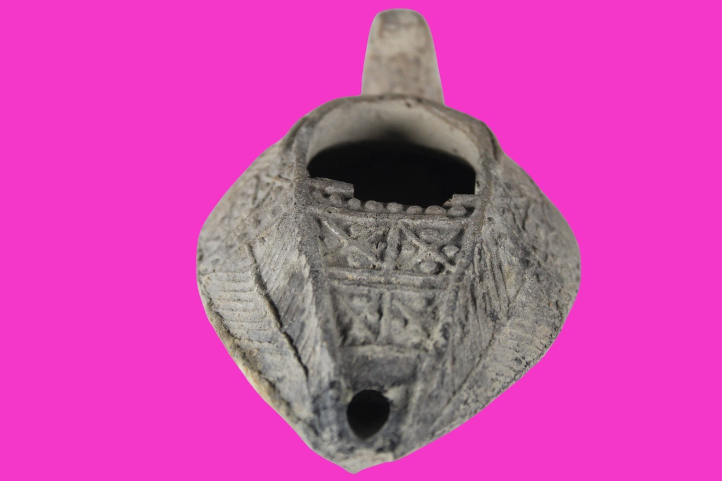 Holy Land Oil Lamp Ancient Artifact Time of the Christians 313-636 AD COA 225