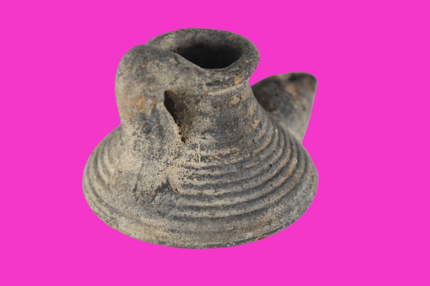 Holy Land Oil Lamp Ancient Artifact Time of the Arab Invasion 660-800 AD COA 243