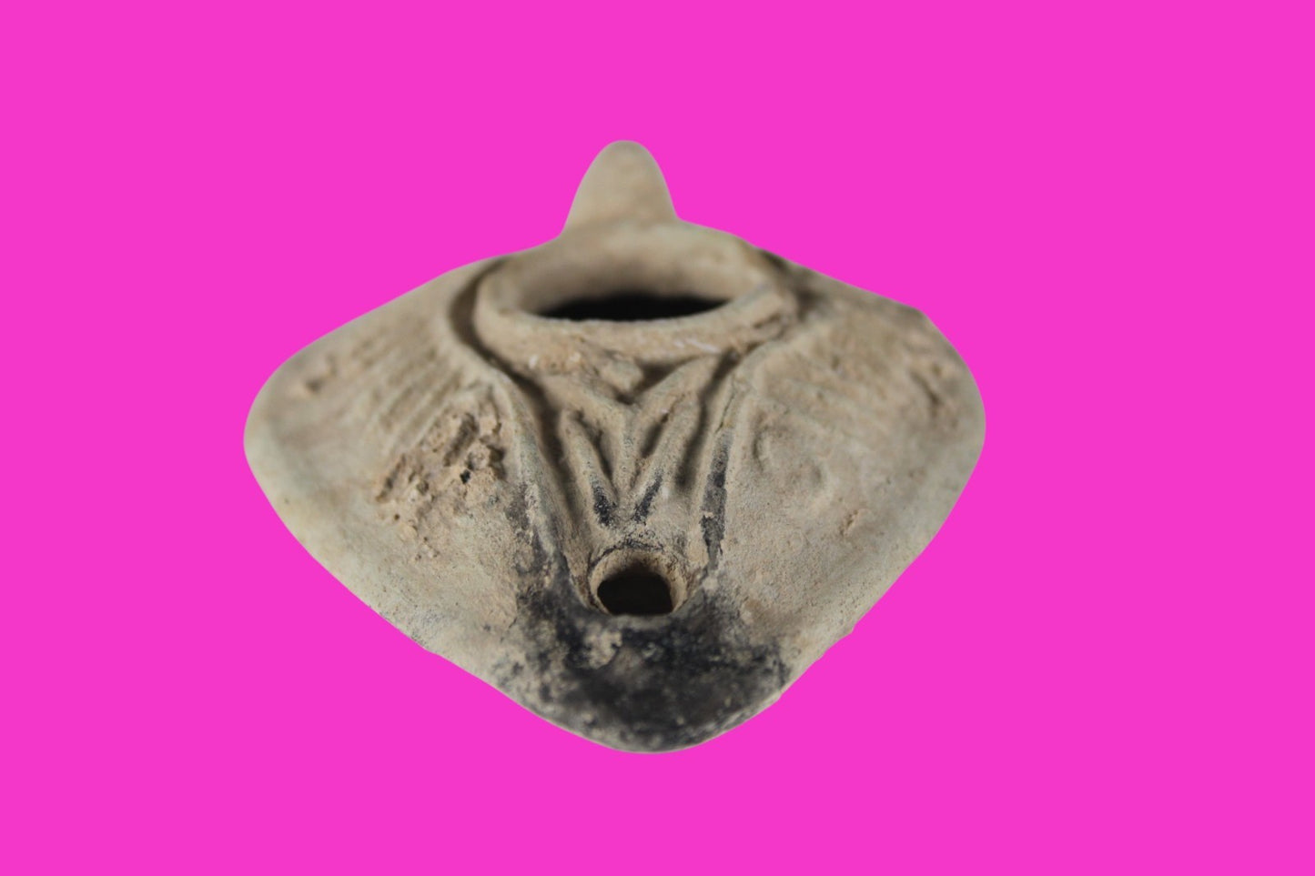 Holy Land Oil Lamp Ancient Artifact Time of the Christians 313-636 AD COA 187