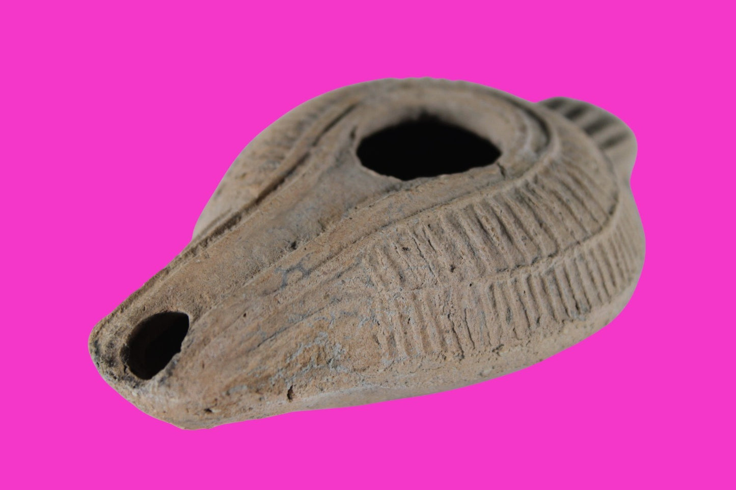 Holy Land Oil Lamp Ancient Artifact Time of the Christians 313-636 AD COA 177