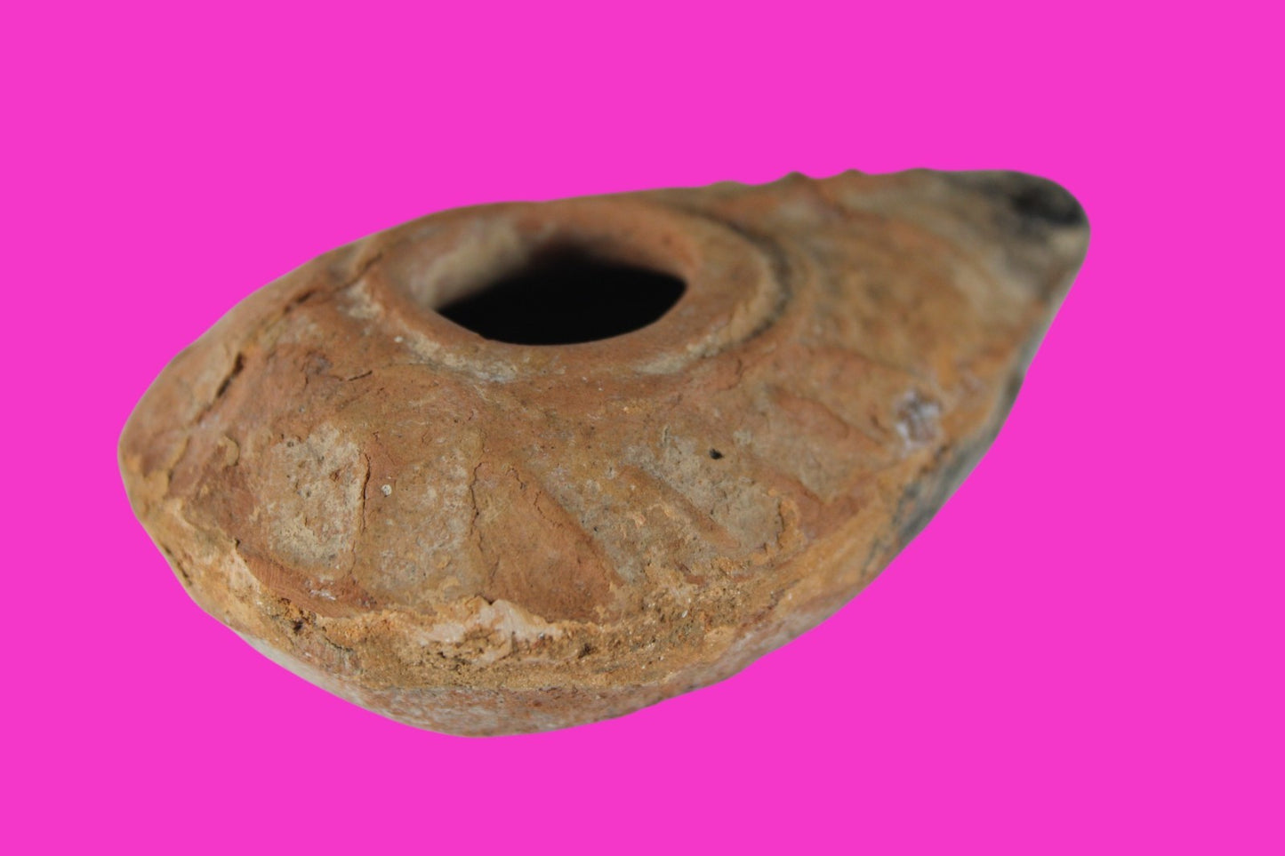 Holy Land Oil Lamp Ancient Artifact Time of the Christians 313-636 AD COA 180