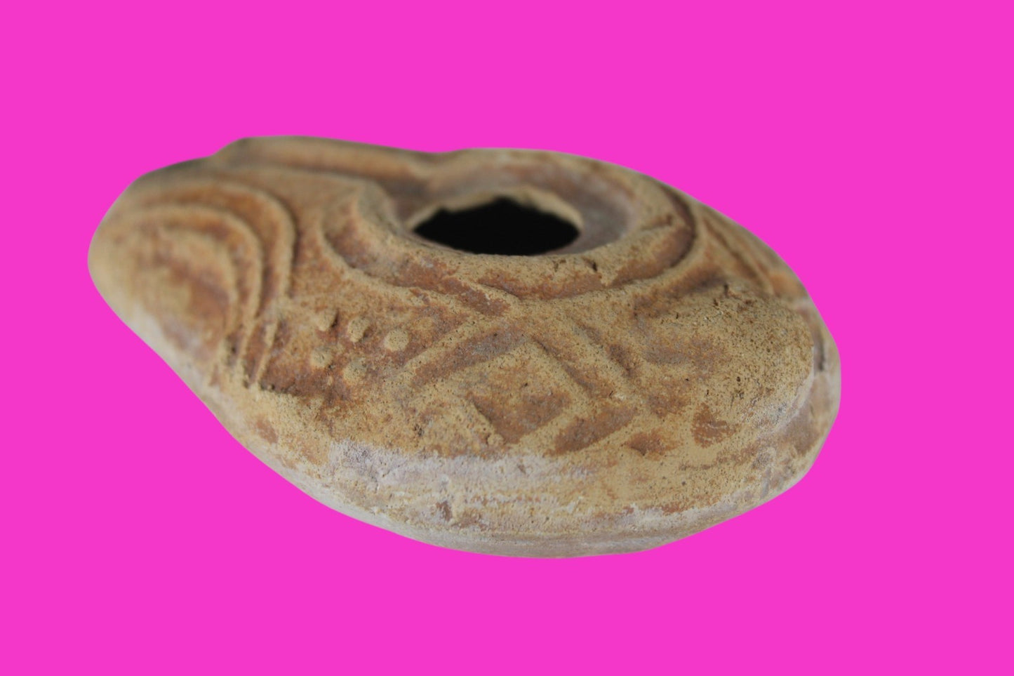 Holy Land Oil Lamp Ancient Artifact Time of the Christians 313-636 AD COA 172