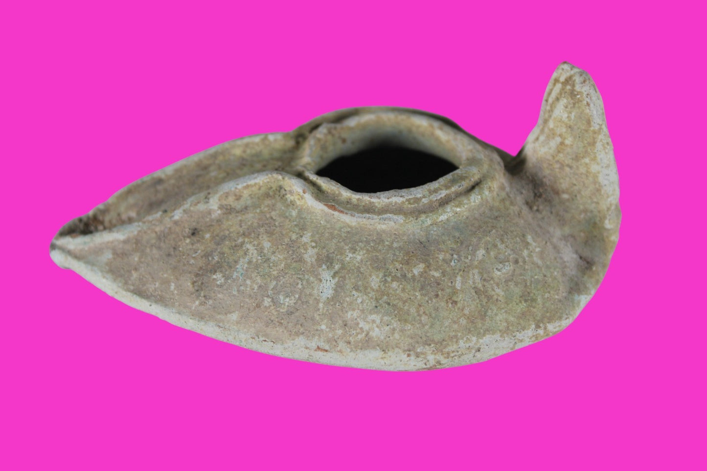 Holy Land Oil Lamp Ancient Artifact Time of the Christians 313-636 AD COA 213