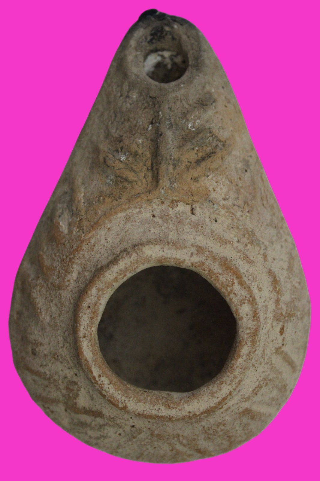 Holy Land Oil Lamp Ancient Artifact Time of the Christians 313-636 AD COA 186