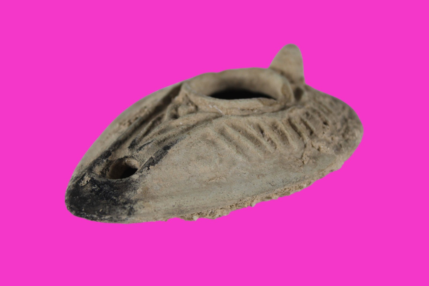 Holy Land Oil Lamp Ancient Artifact Time of the Christians 313-636 AD COA 187