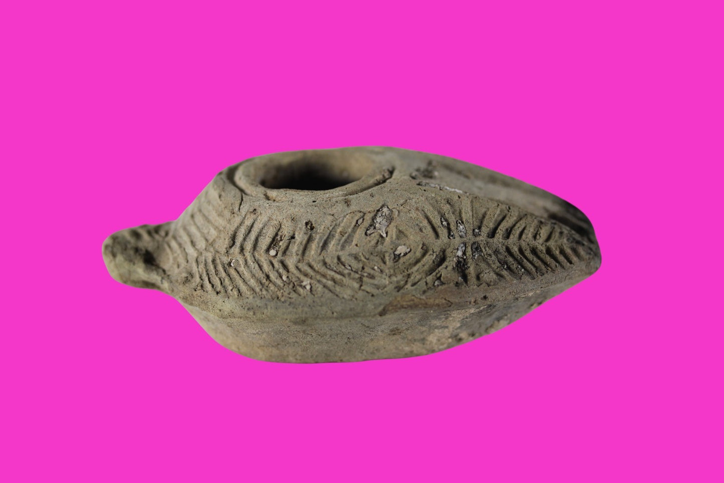 Time of the Christians Oil Lamp Ancient Holy Land Artifact 313-636 AD COA 31