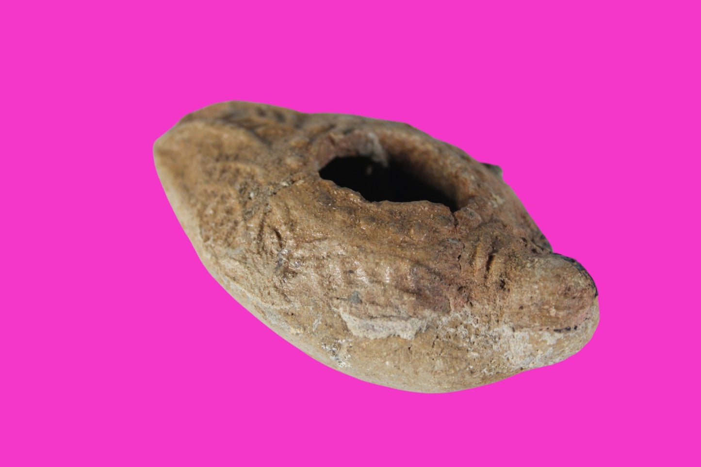 Holy Land Oil Lamp Ancient Artifact Time of the Christians 313-636 AD COA 190