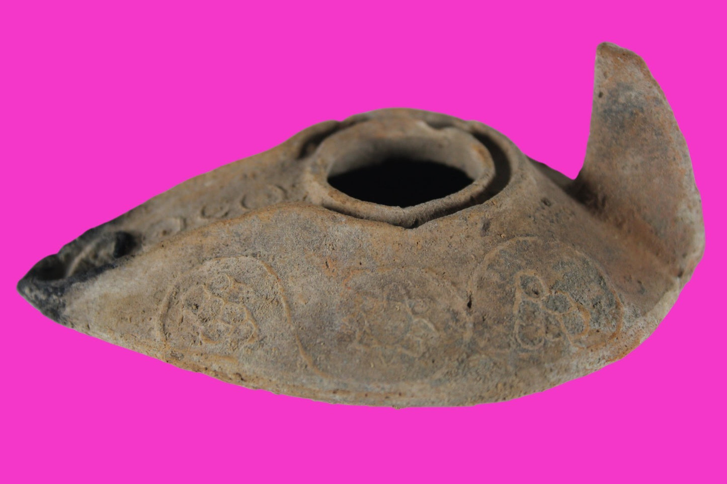 Holy Land Oil Lamp Ancient Artifact Time of the Christians 313-636 AD COA 181