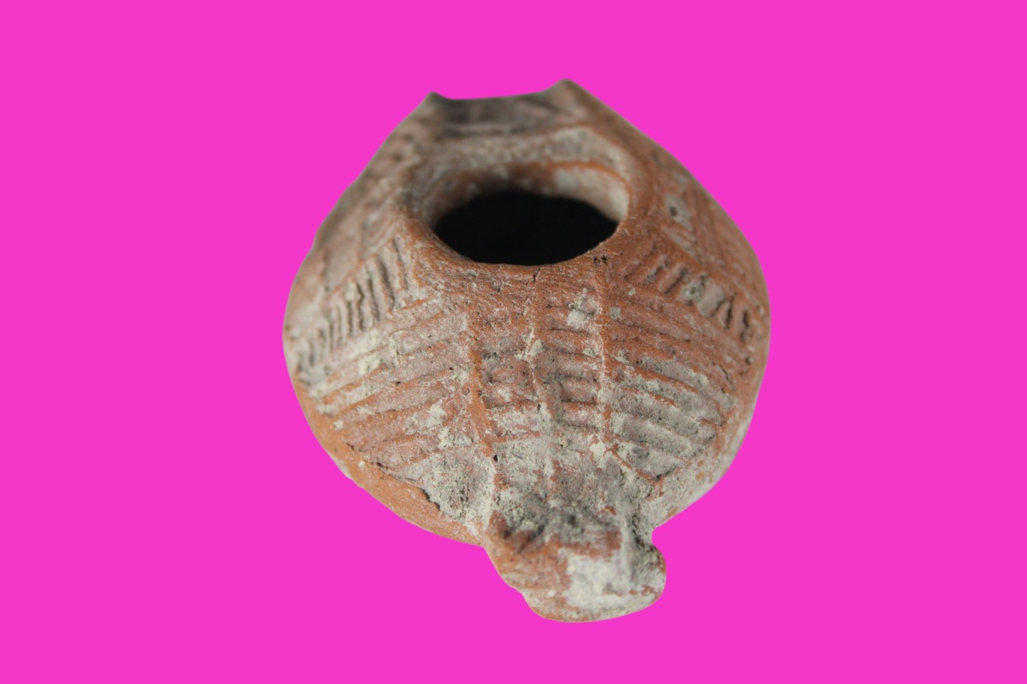 Holy Land Oil Lamp Ancient Artifact Time of the Christians 313-636 AD COA 194