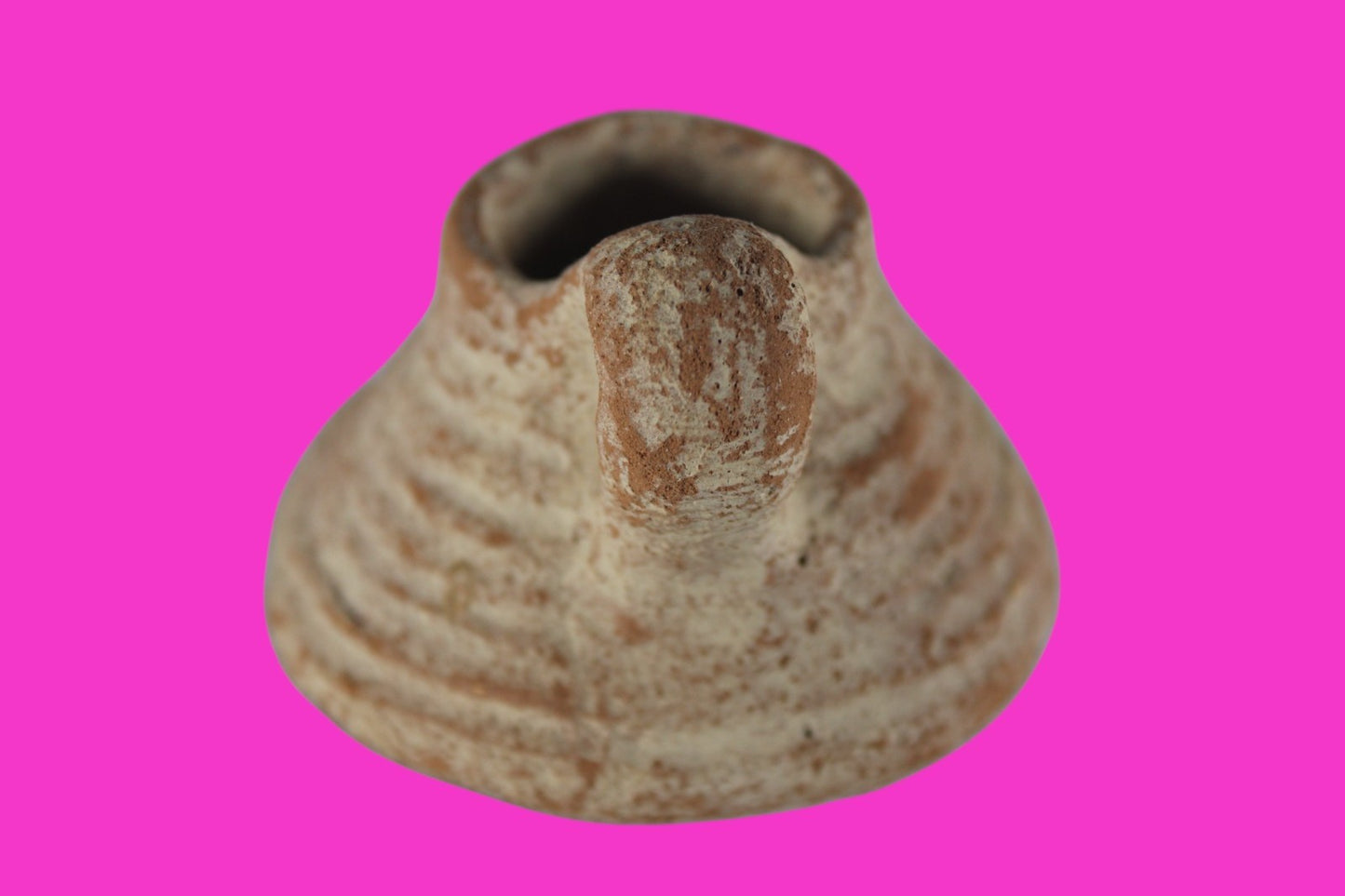 Holy Land Oil Lamp Ancient Artifact Time of the Arab Invasion 660-800 AD COA 238