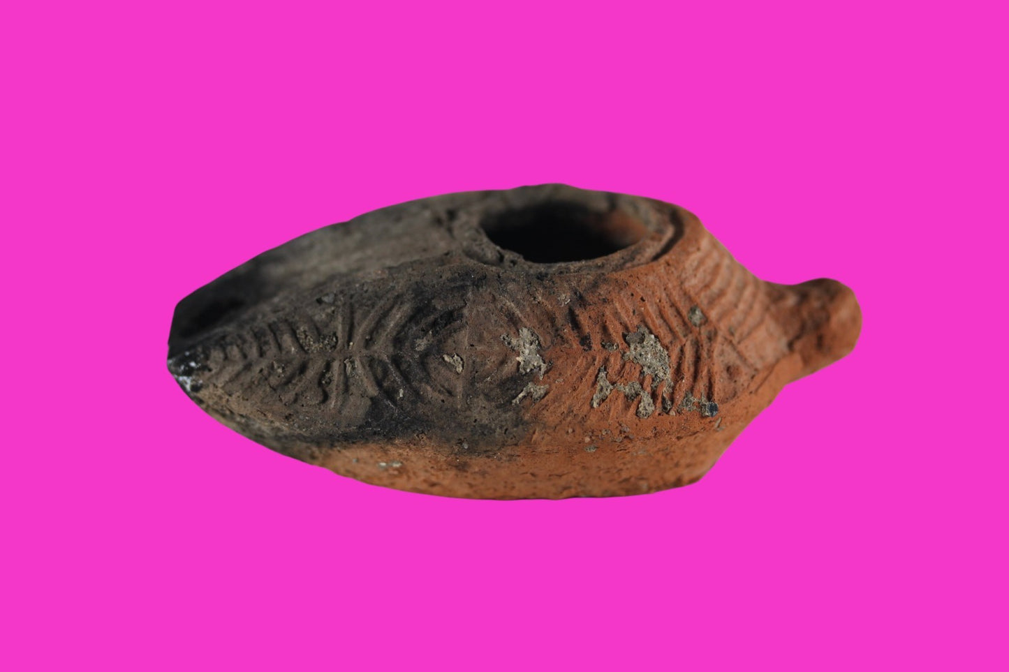 Holy Land Oil Lamp Ancient Artifact Time of the Christians 313-636 AD COA 48