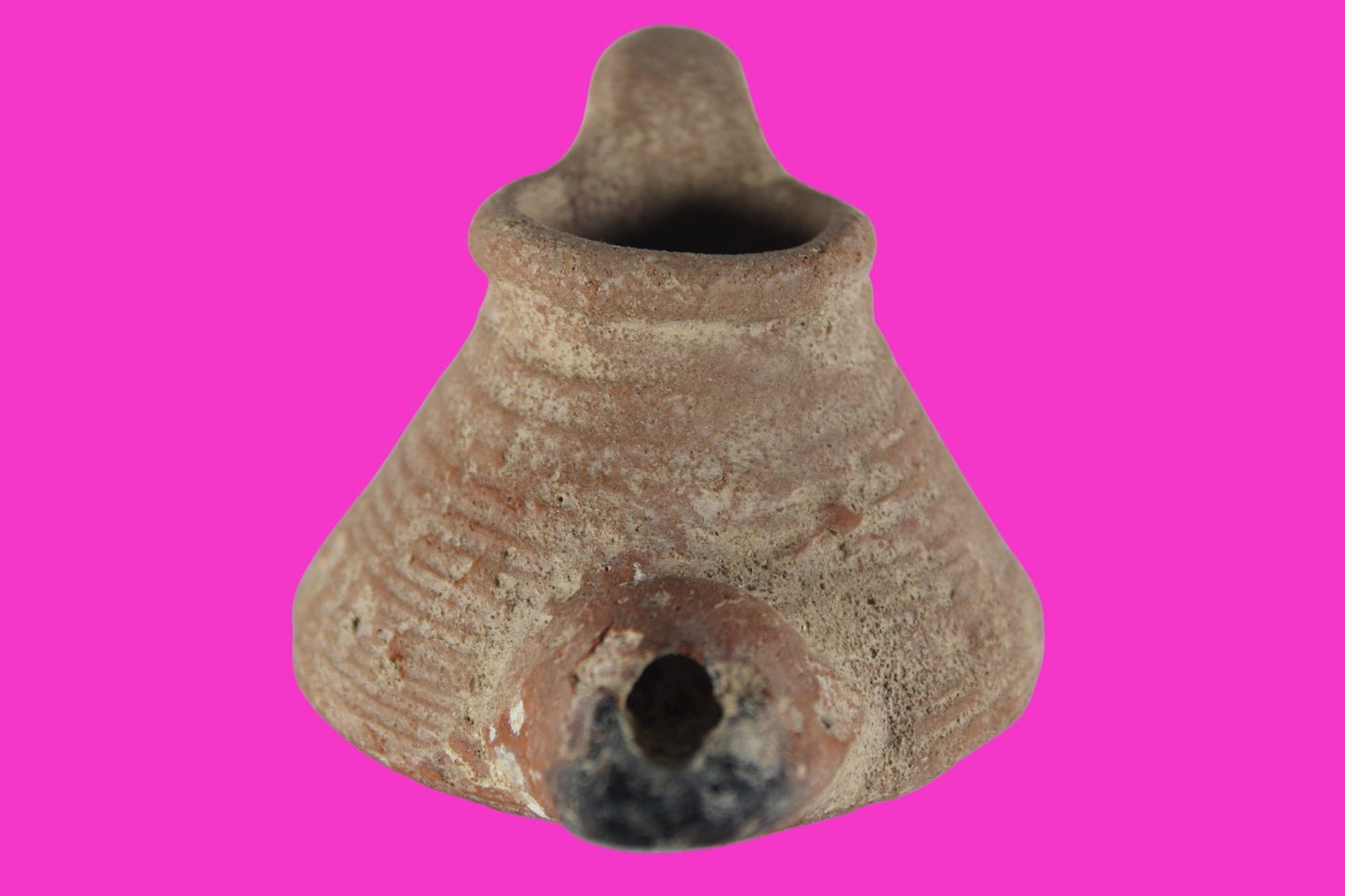 Holy Land Oil Lamp Ancient Artifact Time of the Arab Invasion 660-800 AD COA 241