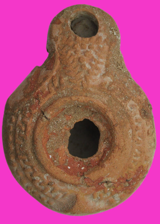 Holy Land Oil Lamp Ancient Artifact Time of Jesus & Apostles 63BC-323AD COA 164