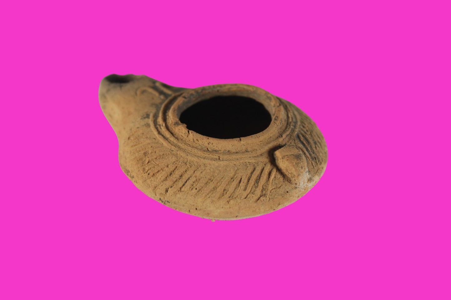 Holy Land Oil Lamp Ancient Artifact Time of Jesus & Apostles 63BC-323AD COA 159