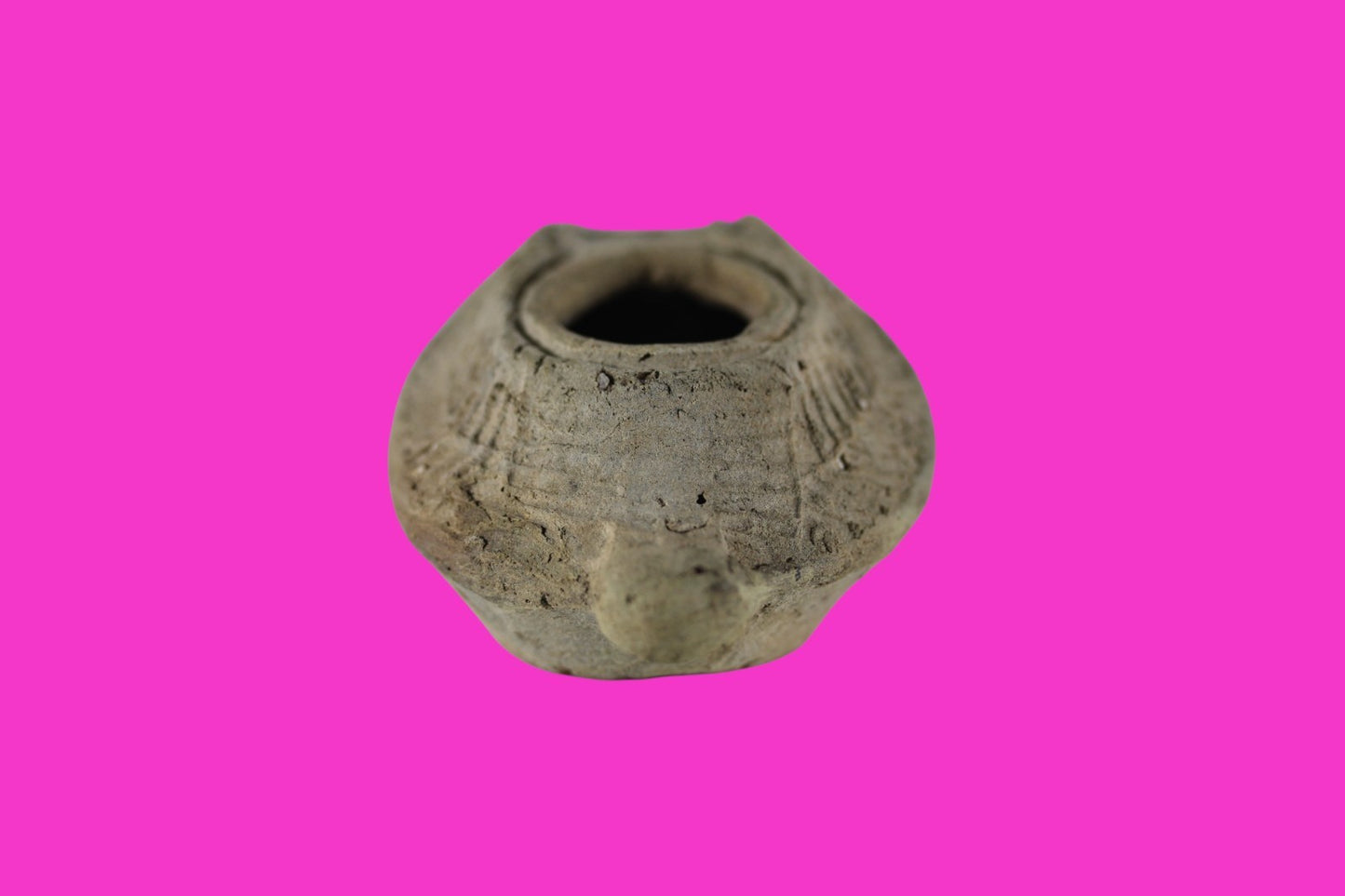 Time of the Christians Oil Lamp Ancient Holy Land Artifact 313-636 AD COA 31