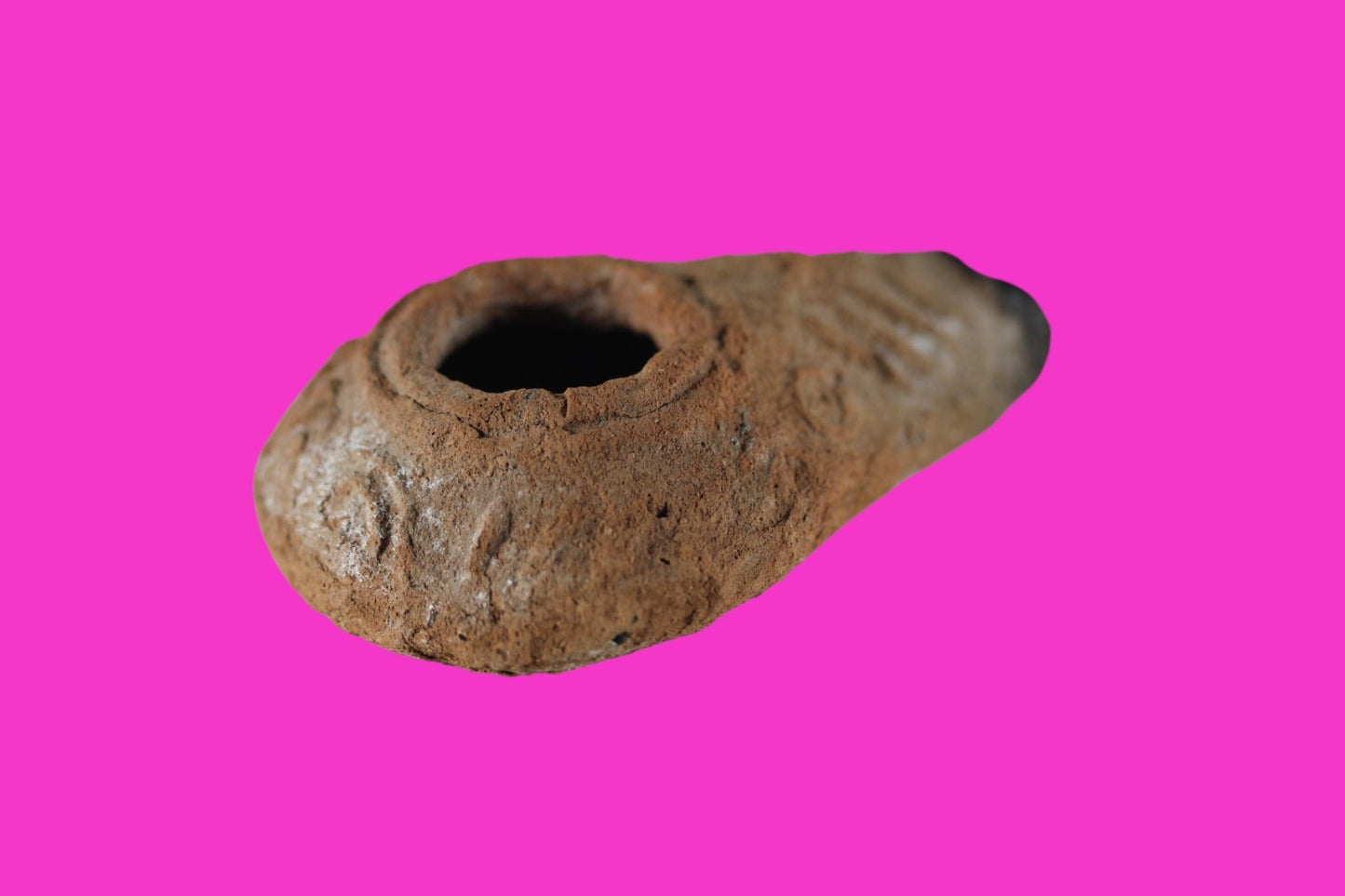 Time of the Christians Oil Lamp Ancient Holy Land Artifact 313-636 AD COA 03