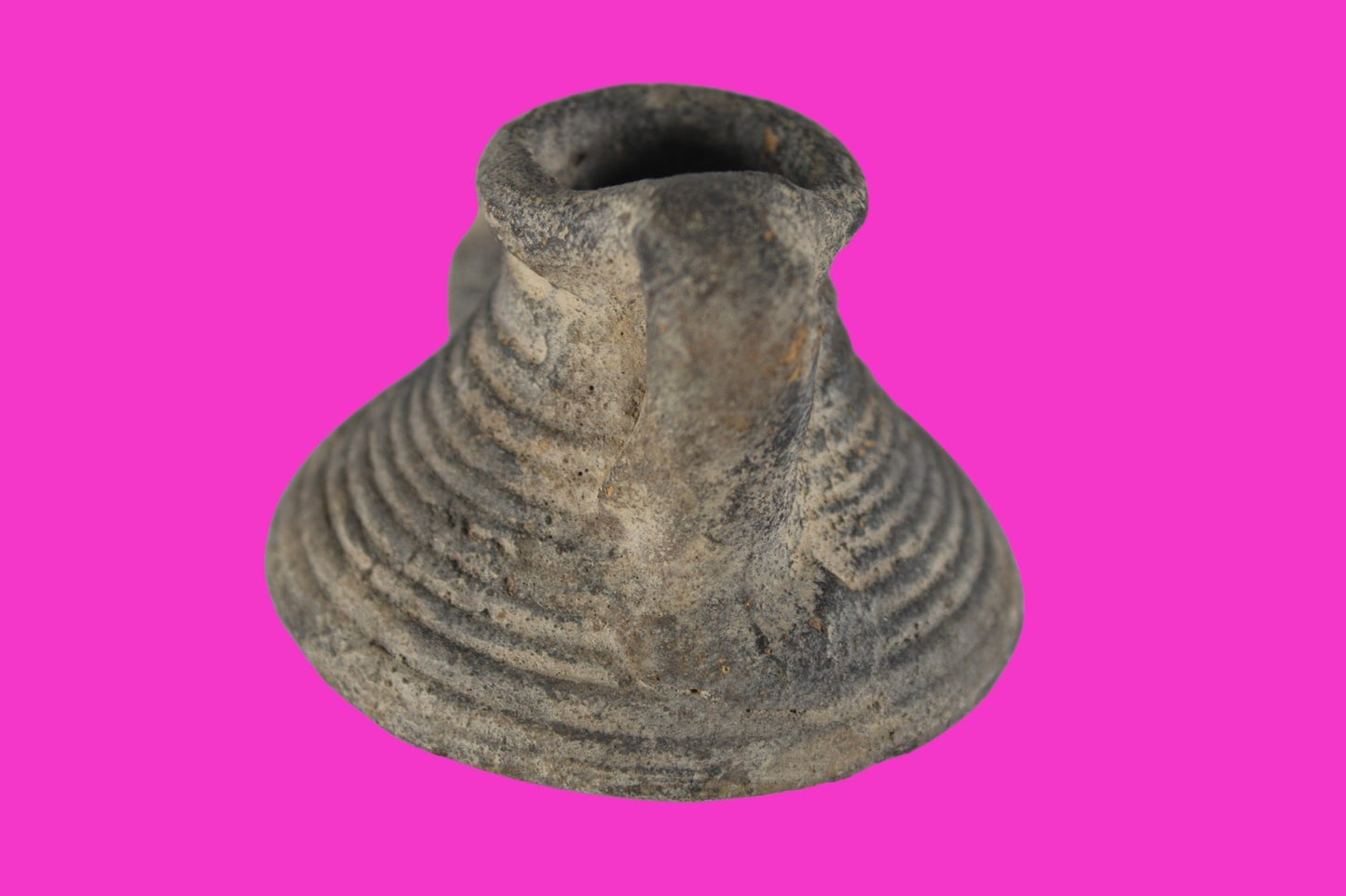 Holy Land Oil Lamp Ancient Artifact Time of the Arab Invasion 660-800 AD COA 243