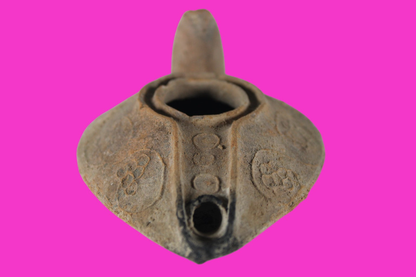 Holy Land Oil Lamp Ancient Artifact Time of the Christians 313-636 AD COA 181