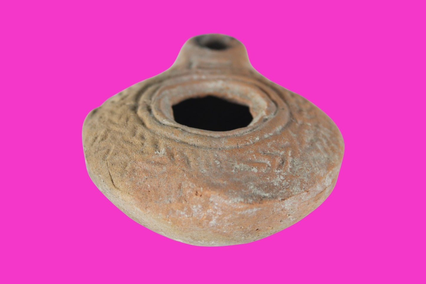 Holy Land Oil Lamp Ancient Artifact Time of the Christians 313-636 AD COA 217