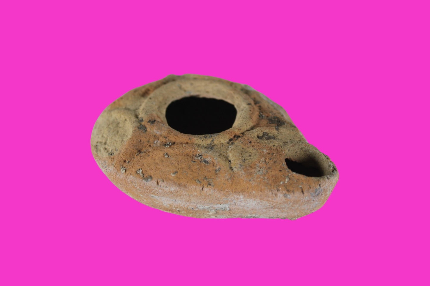 Holy Land Oil Lamp Ancient Artifact Time of Jesus & Apostles 63BC-323AD COA 162