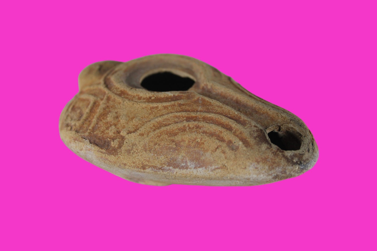 Holy Land Oil Lamp Ancient Artifact Time of the Christians 313-636 AD COA 172