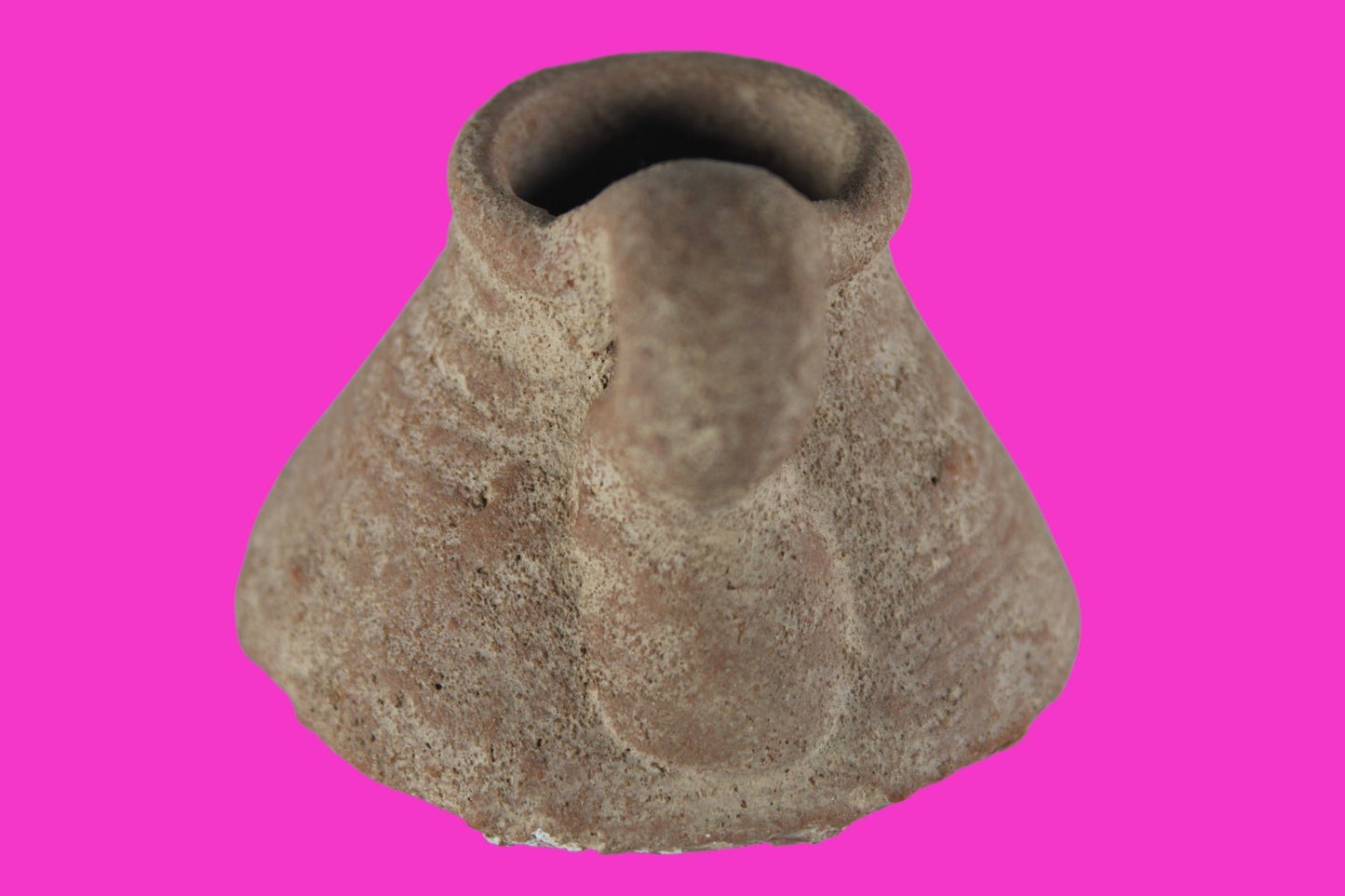 Holy Land Oil Lamp Ancient Artifact Time of the Arab Invasion 660-800 AD COA 241