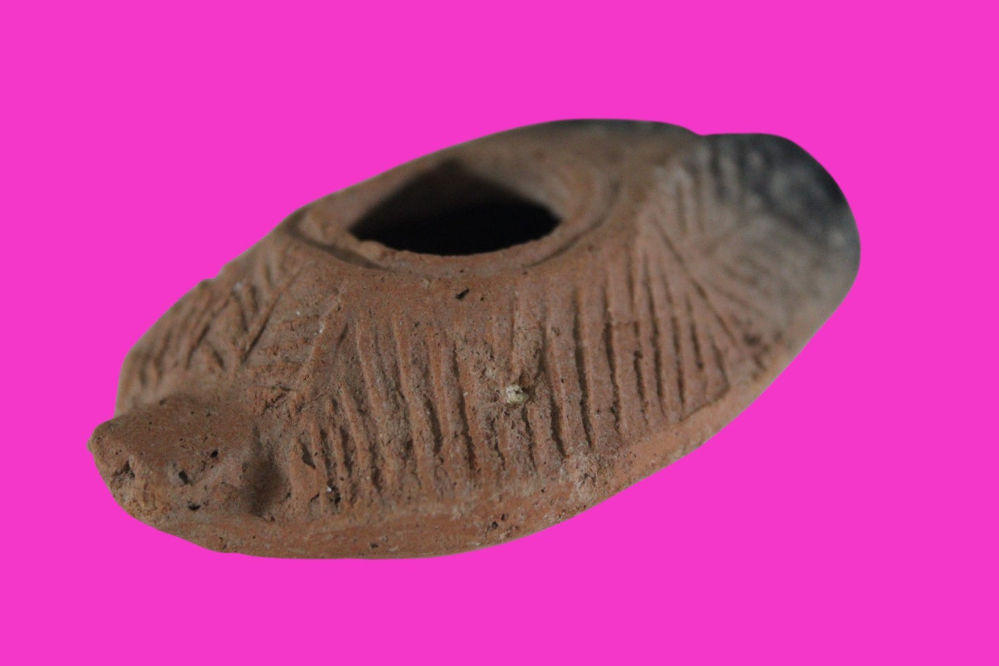 Ancient Holy Land Oil Lamp Artifact Jesus Christ Home Israel 300-600 AD COA 86