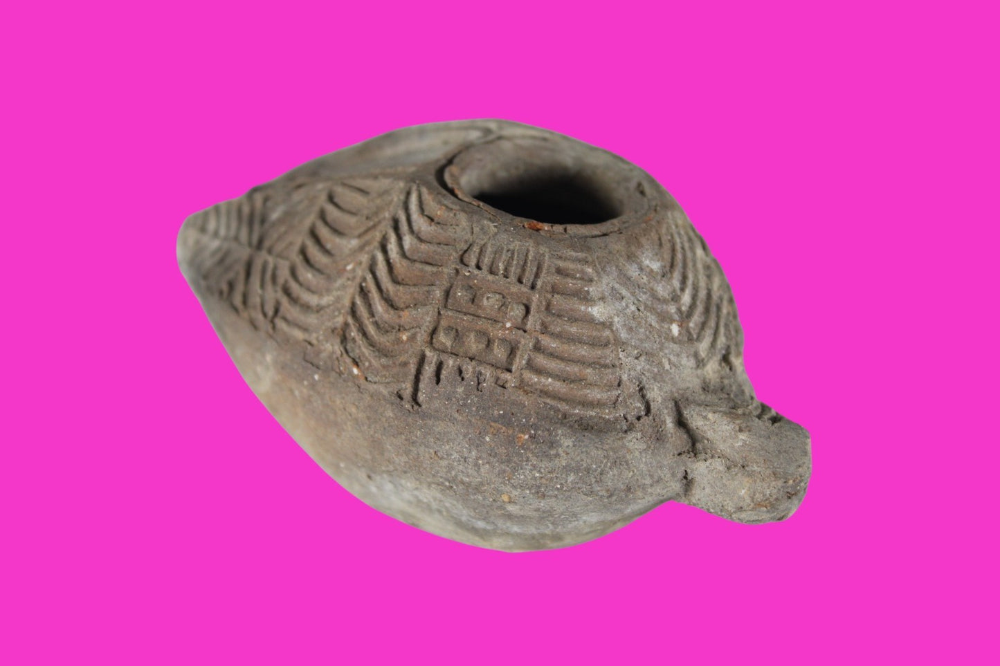 Holy Land Oil Lamp Ancient Artifact Time of the Christians 313-636 AD COA 207